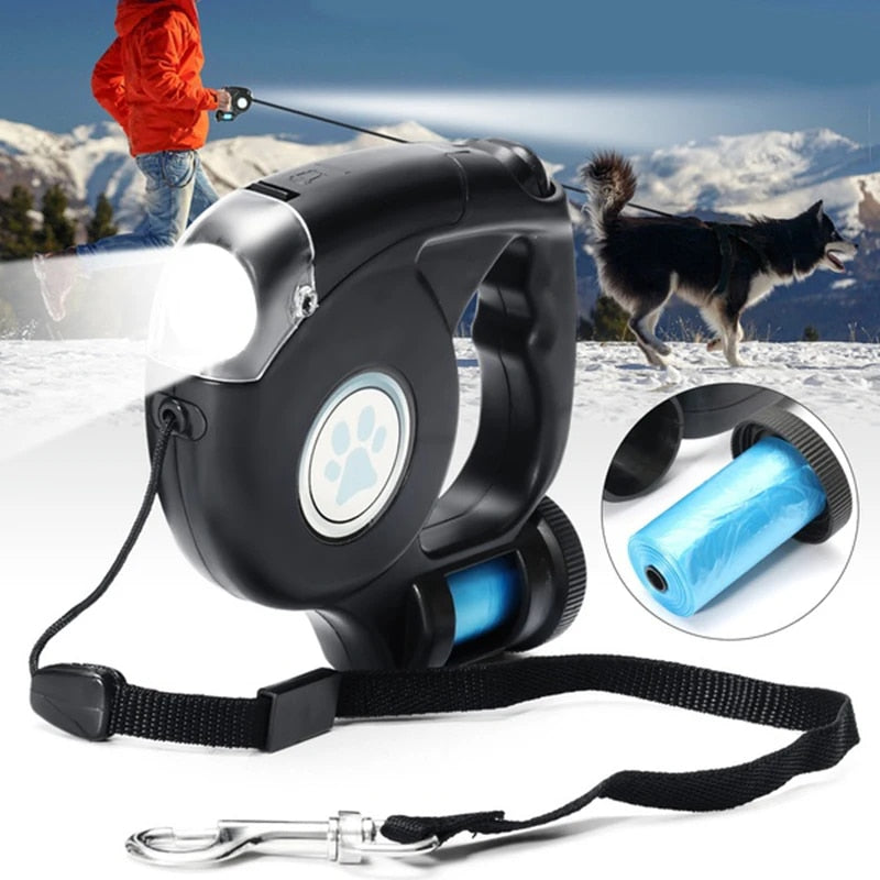 LED Flashlight Extendable Dog Leash